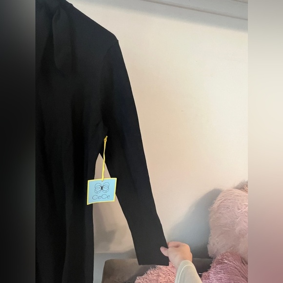 FINAL PRICE NWT CeCe Black Long Sleeve Dress - Picture 6 of 8
